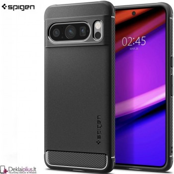 Spigen rugged armor guminis dėklas - juodas (Google Pixel 8 Pro)